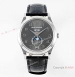 PPF Swiss Patek Philippe Complications Annual Calendar Moon Watch 38 Gray Arabic Dial